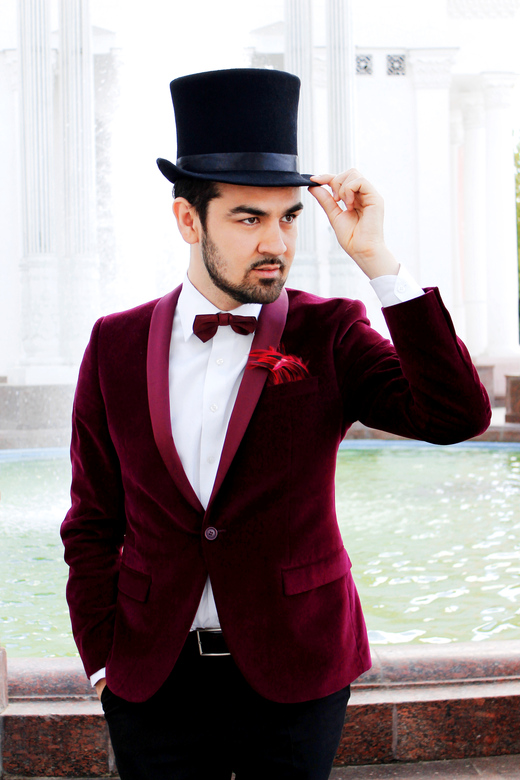 Мужской цилиндр классический. Высота 15 см.