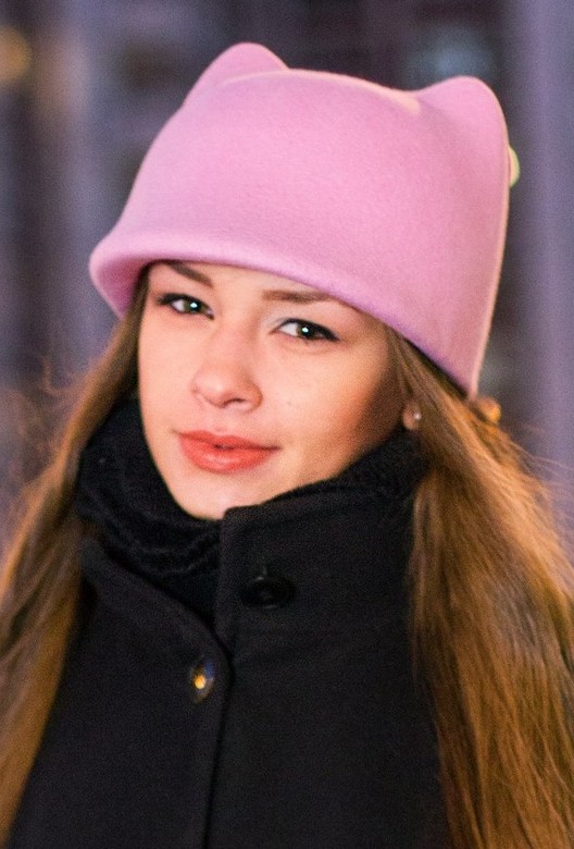 Жокейка с ушками "Kitti". Цвет Астра