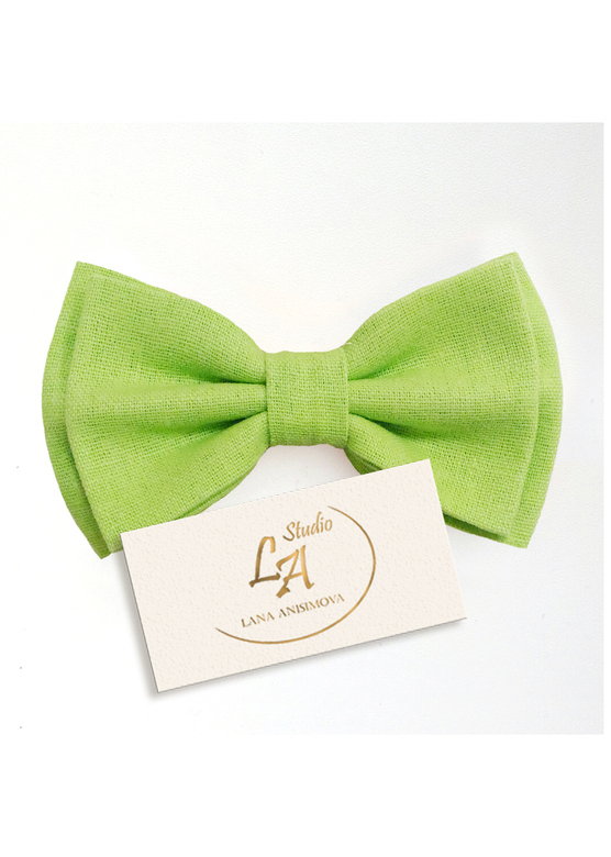 Галстук бабочка из 100% льна для жениха и друзей жениха на свадьбу от Ланы Анисимовой. Москва