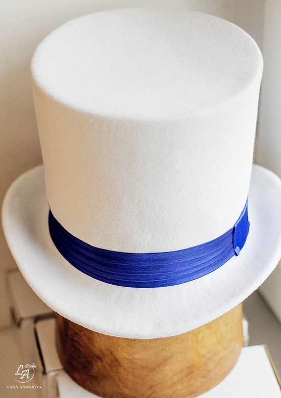 Свадебный цилиндр высокий. 17 см