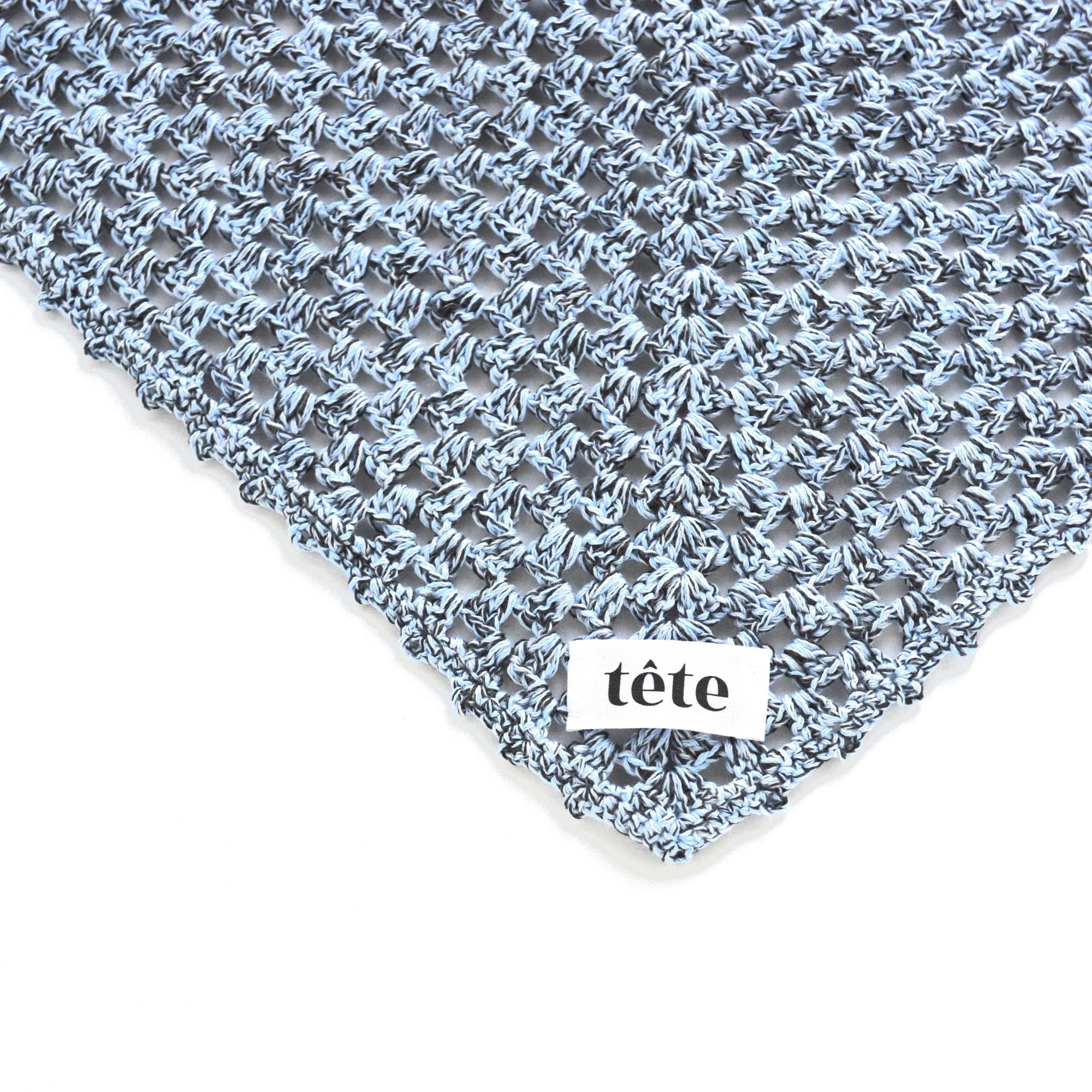 Косынка DashaPhi x tête голубой меланж