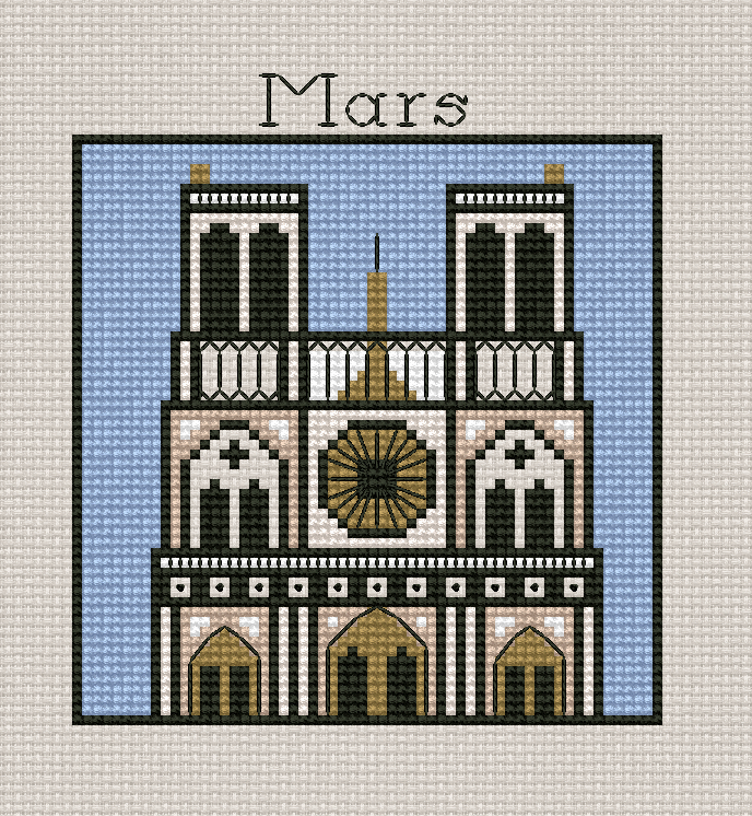 Calendrier De Paris. MARS