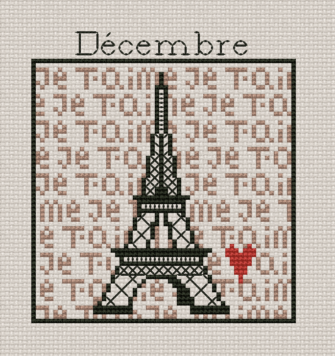 Calendrier De Paris. DECEMBRE