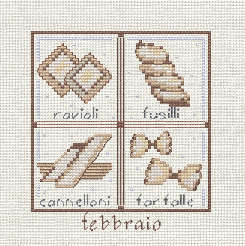 Сalendario Italiano. FEBBRAIO