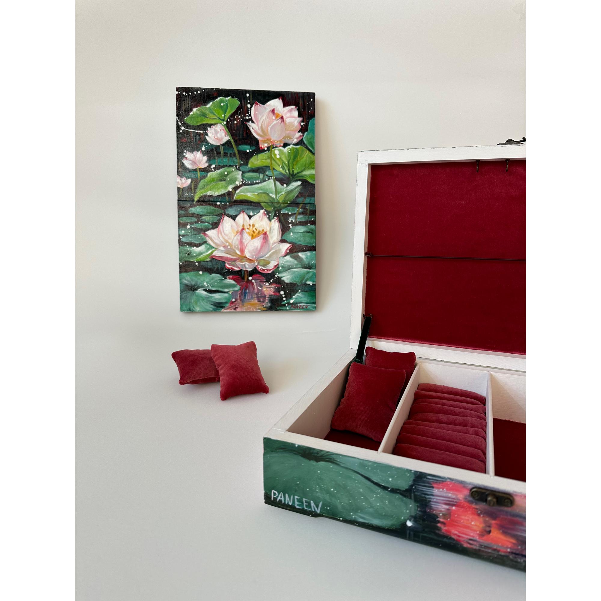 JEWELLERY BOX water lilies