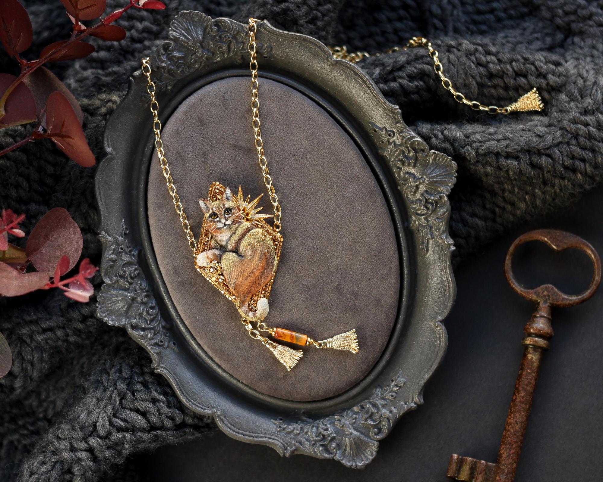 Кулон на цепочке «Рыжий Кот»