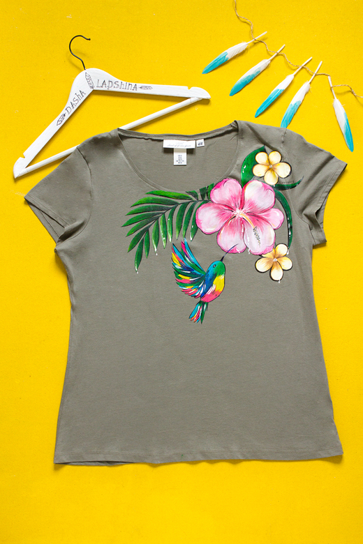 Футболка с росписью Tropical Summer