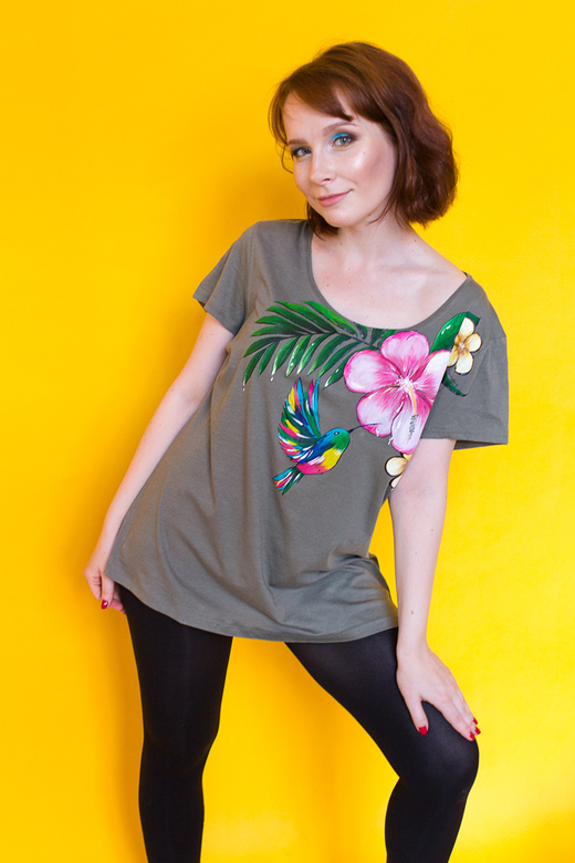 Футболка с росписью Tropical Summer