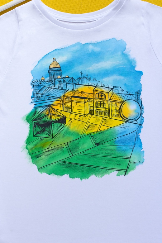 Футболка с росписью - Парадный Петербург