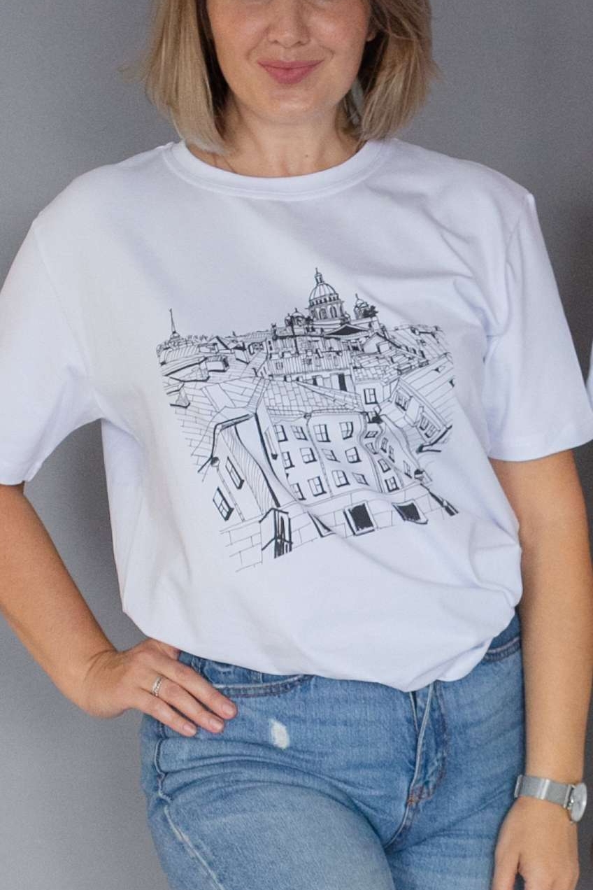Футболка - Исаакиевский собор в чб