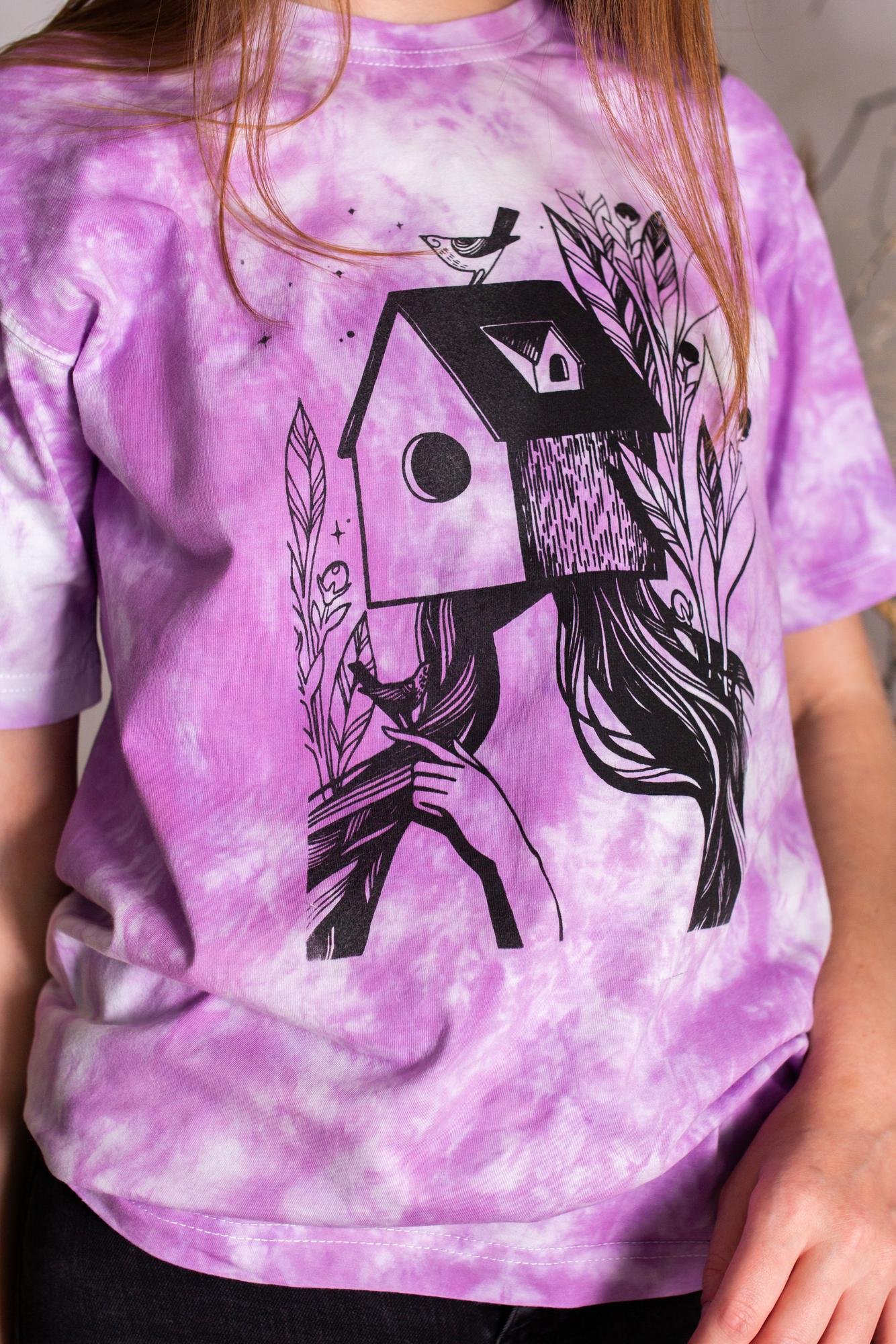 Футболка с шелкографией - В домике