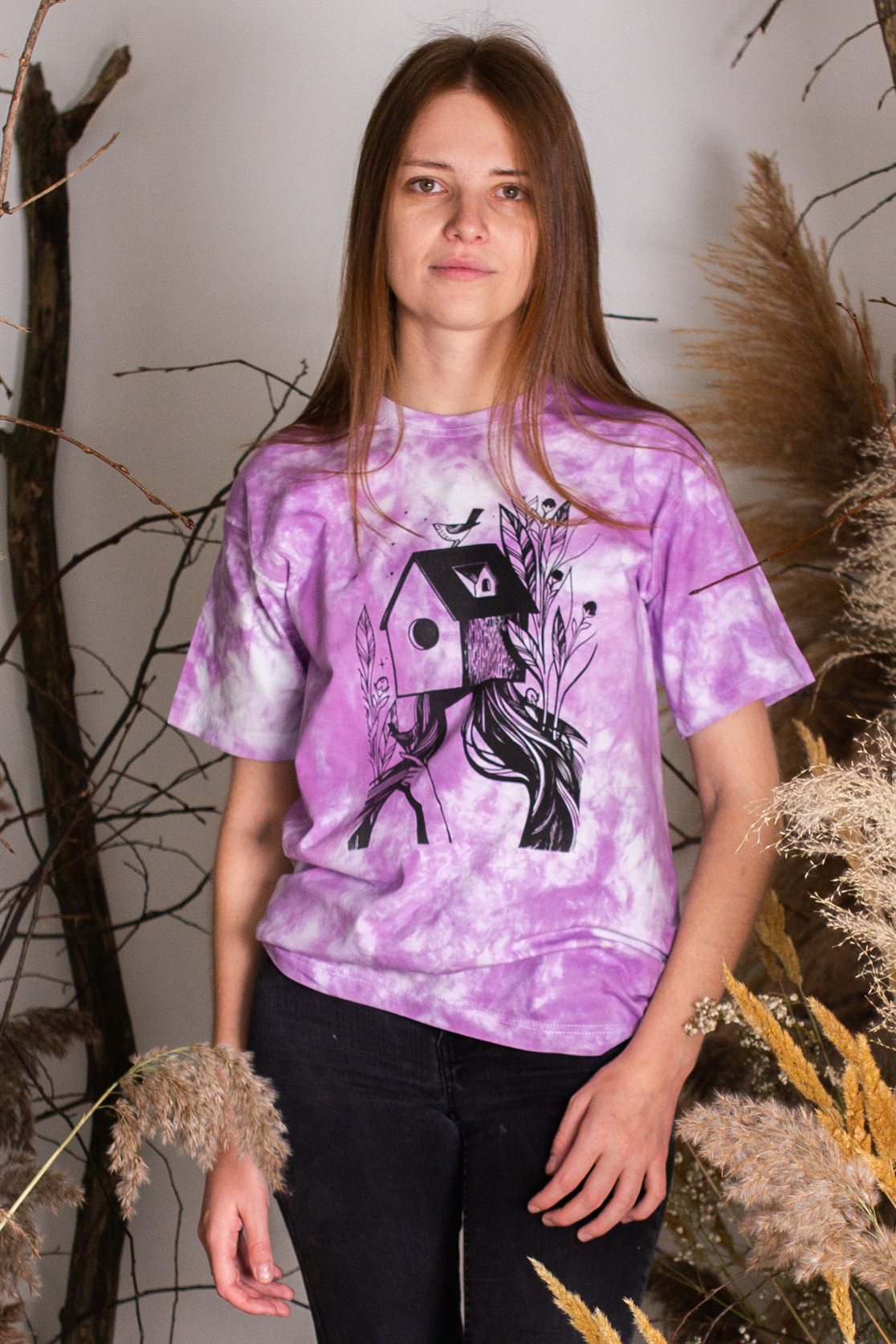 Футболка с шелкографией - В домике