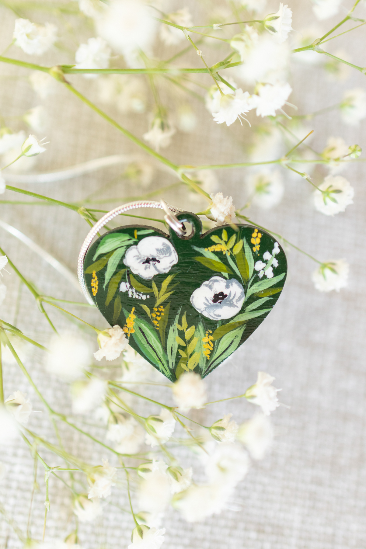 Кулон - сердце Green