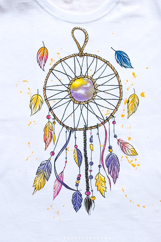 Футболка с росписью - Ловец Снов