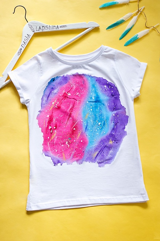 Футболка с росписью  - Космос "Universe"