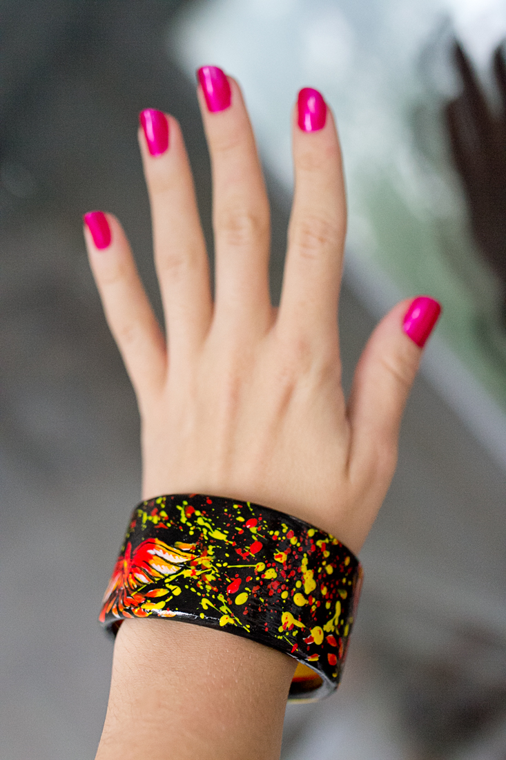 Браслет с росписью - Жар-Птица