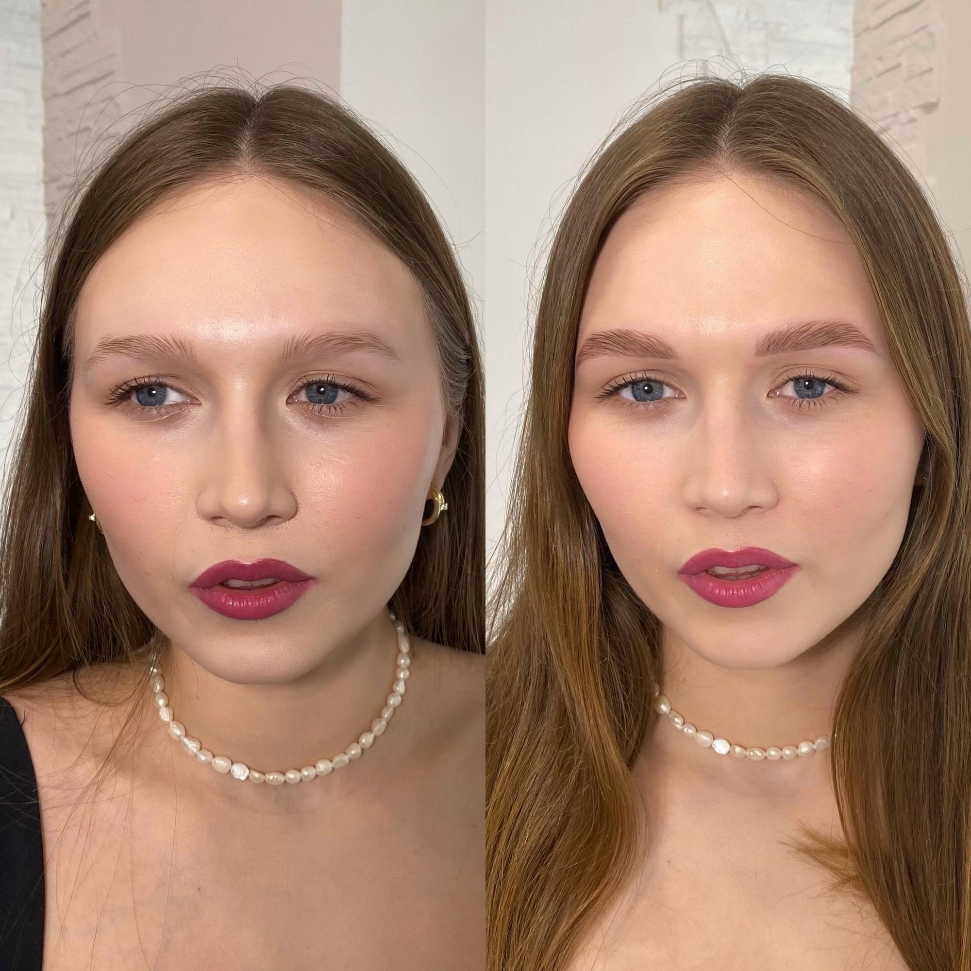 Ламинирование + окрашивание коррекция бровей