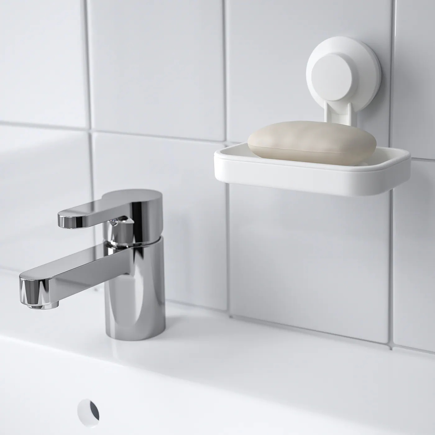 TISKEN IKEA ТИСКЕН Sabun qabı, ağ