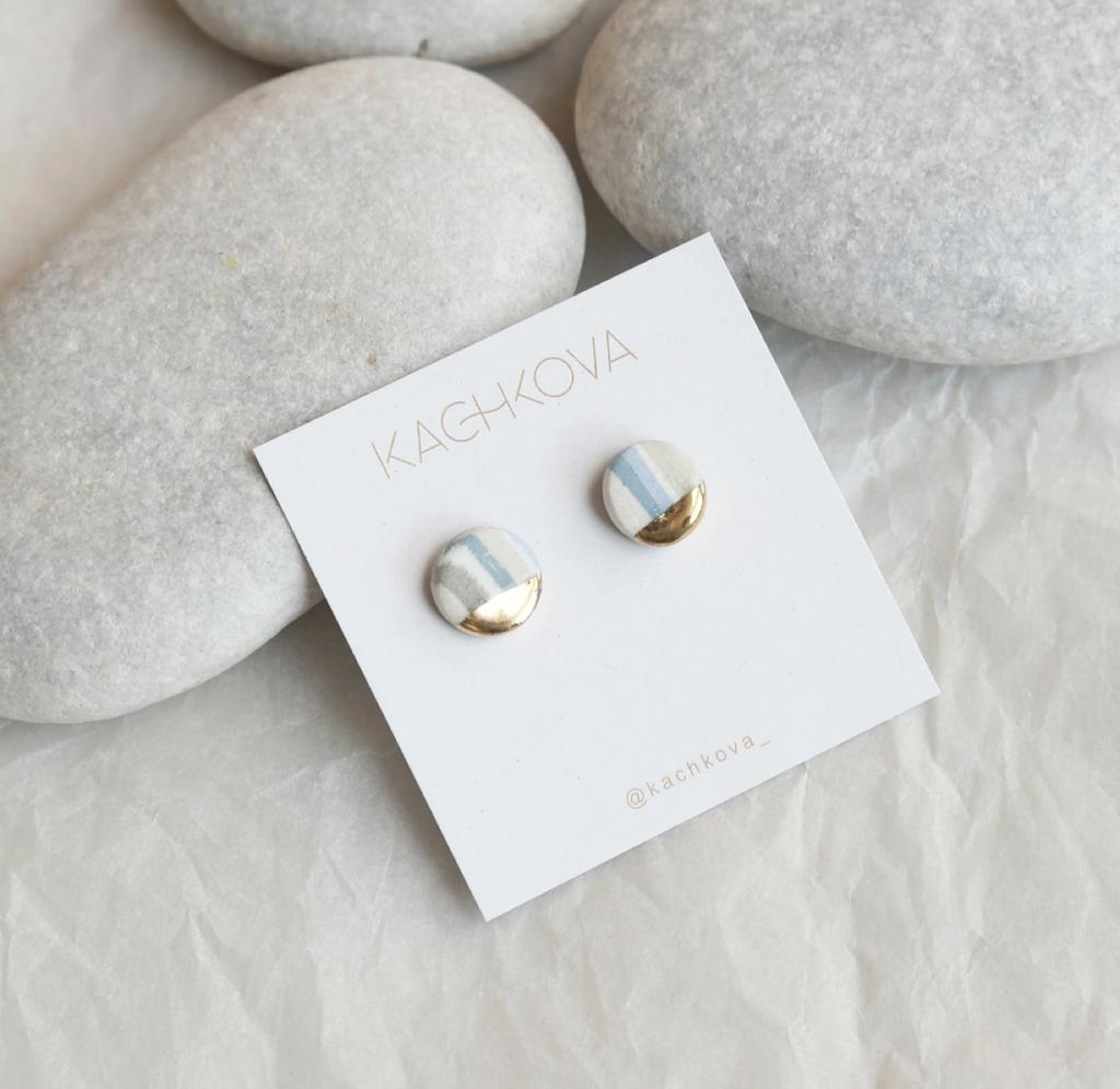 Серьги "Горизонт" кружочки