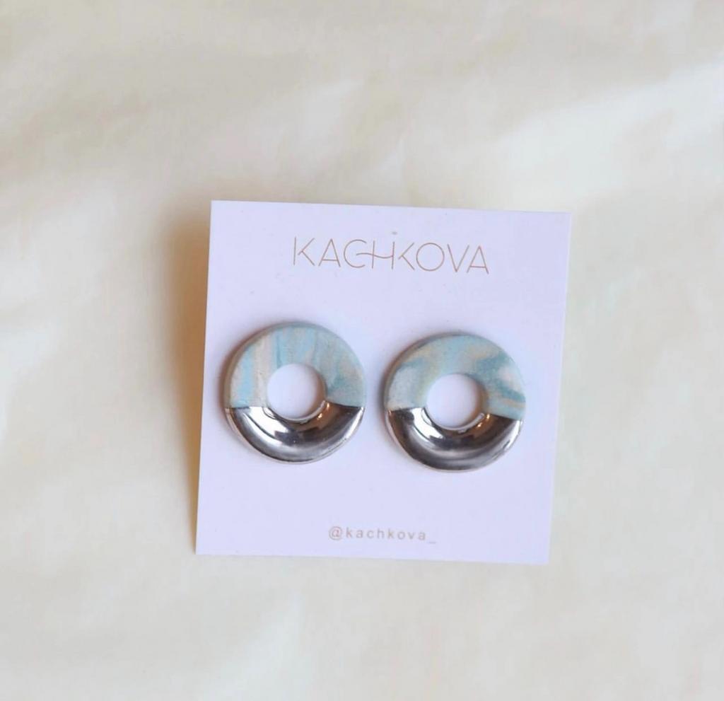 Серьги "Горизонт" бублики