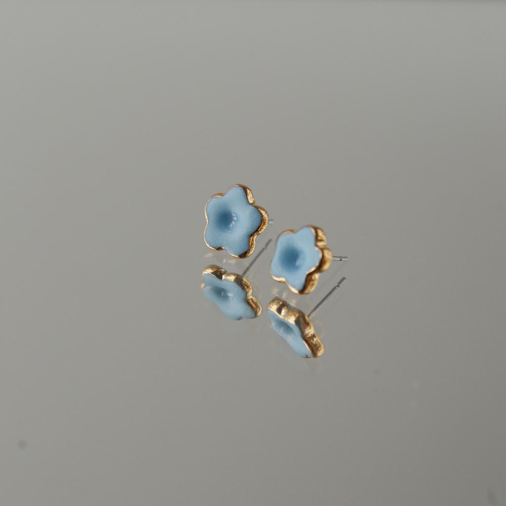 Серьги "Незабудки"золото