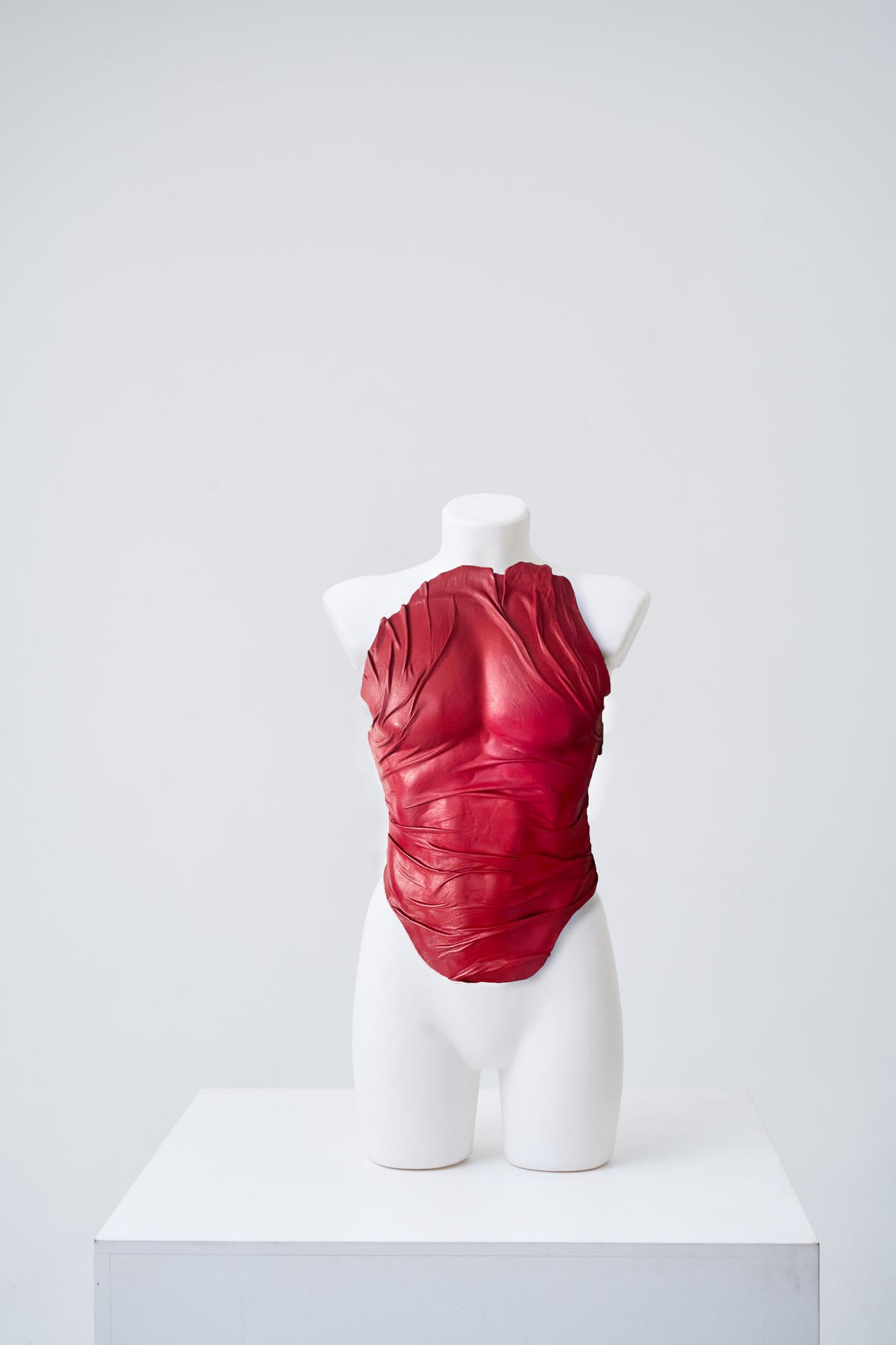 Corset Man Red Leather