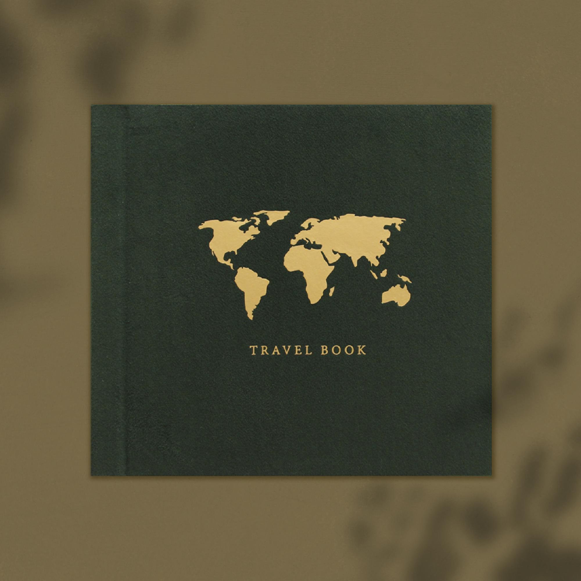 Фотоальбом для путешествий "Travel book", зеленый