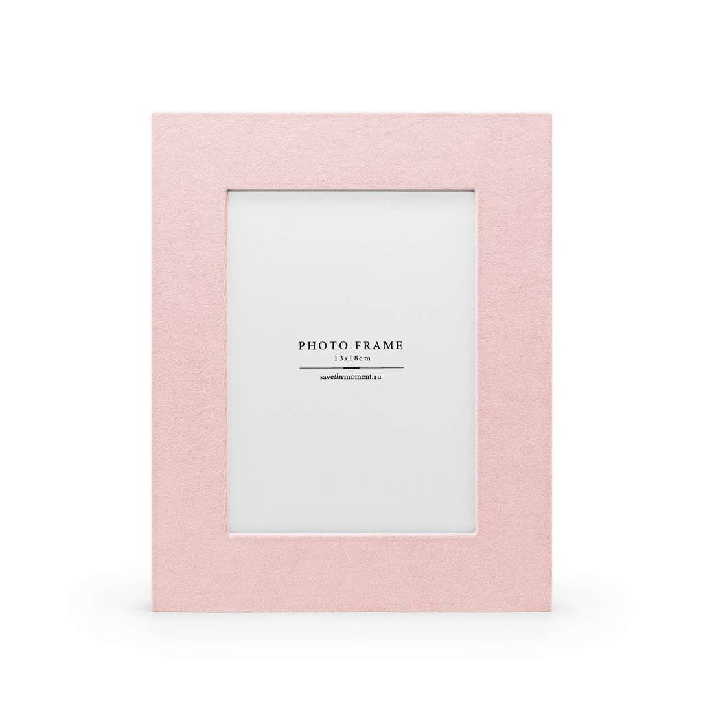Фоторамка прямоугольная 13х18, велюр, pink