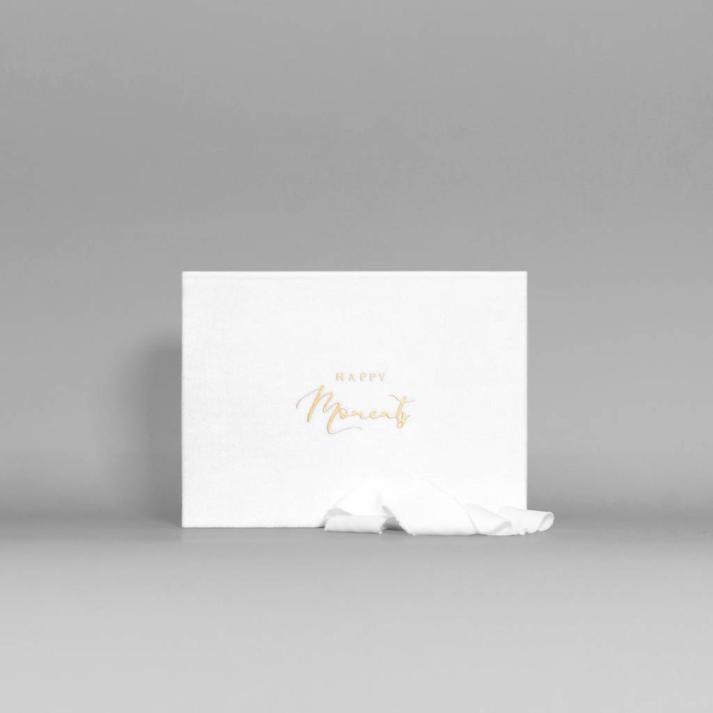 Коробочка для хранения фотографий, белый велюр