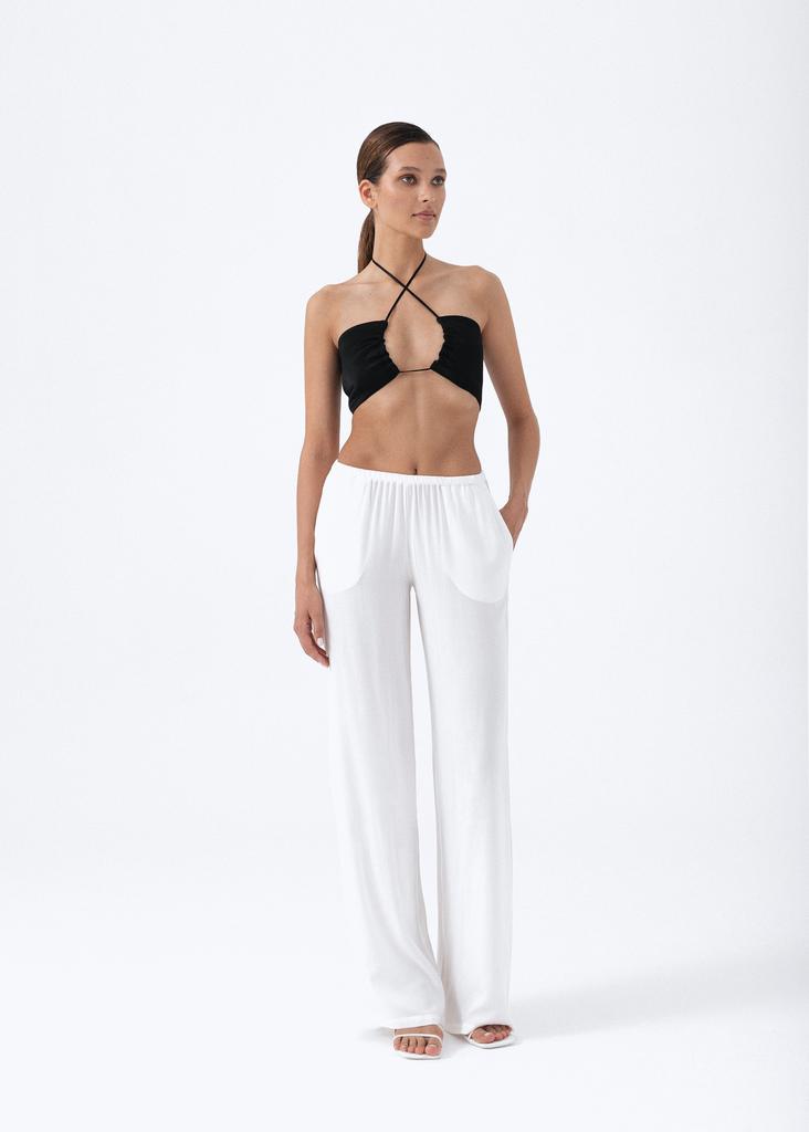 Tencel low waist pants