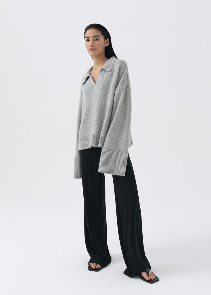Extremely soft cashmere polo oversized  jumper
