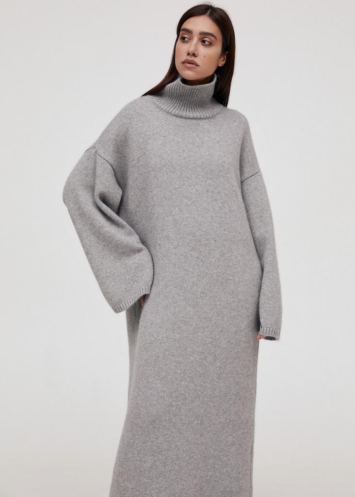 Oversized extremely soft 100% wool maxi dress