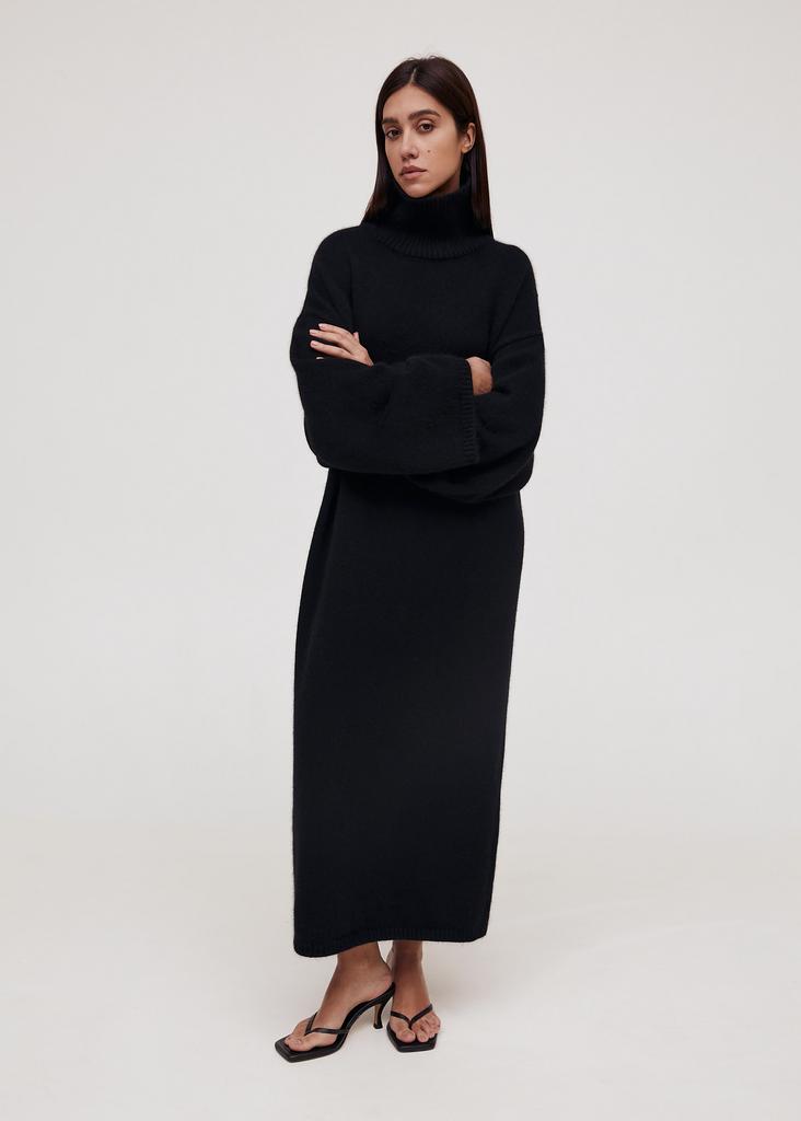 Oversized extremely soft 100% cashmere maxi dress