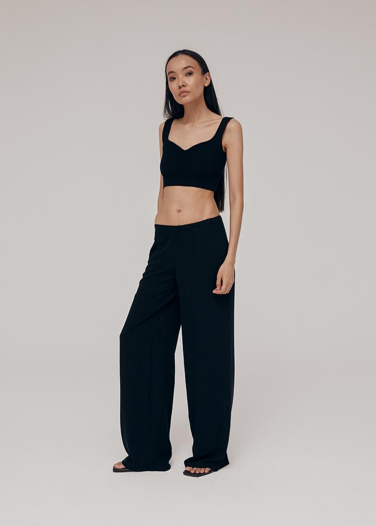 Tencel low waist pants