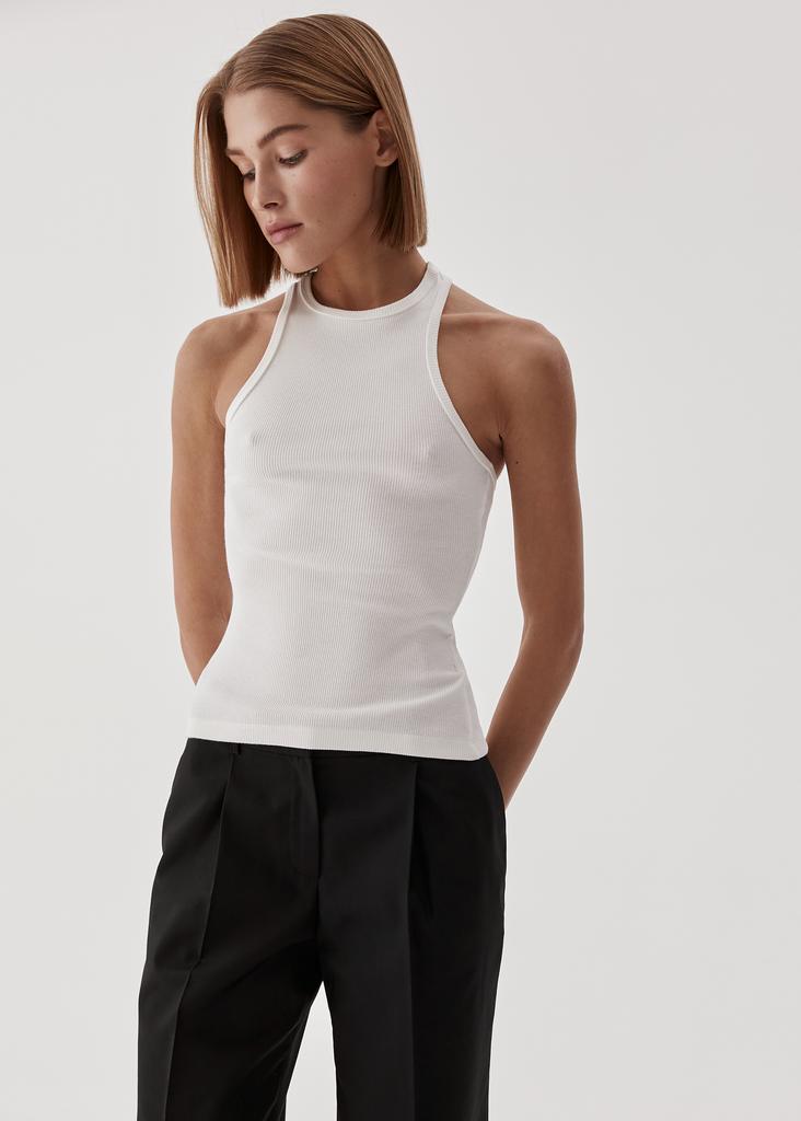 Asymmetric rib tank top