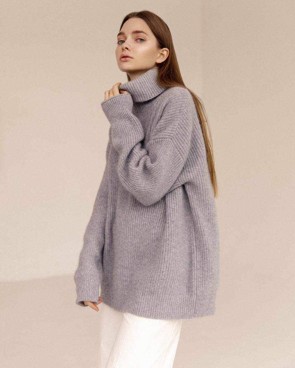 Merino wool turtleneck sweater