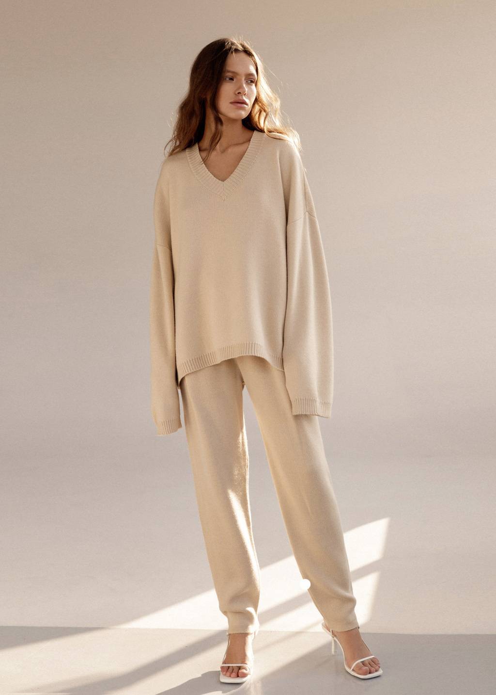 Oversized merino wool suit