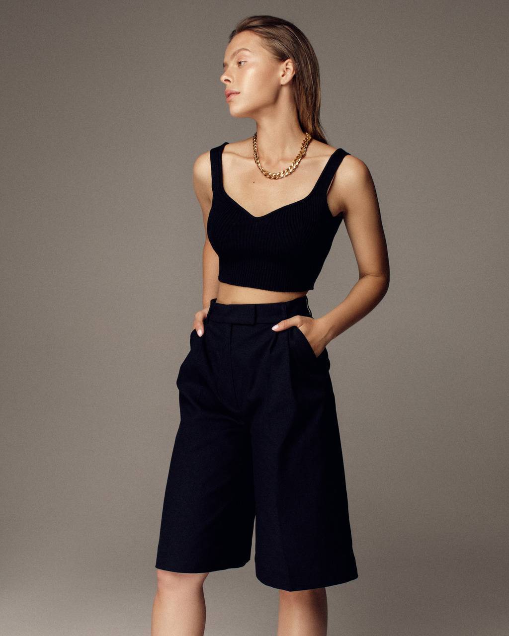 Cotton Bermuda shorts