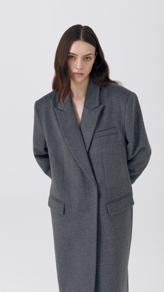 Wool oversized maxi coat