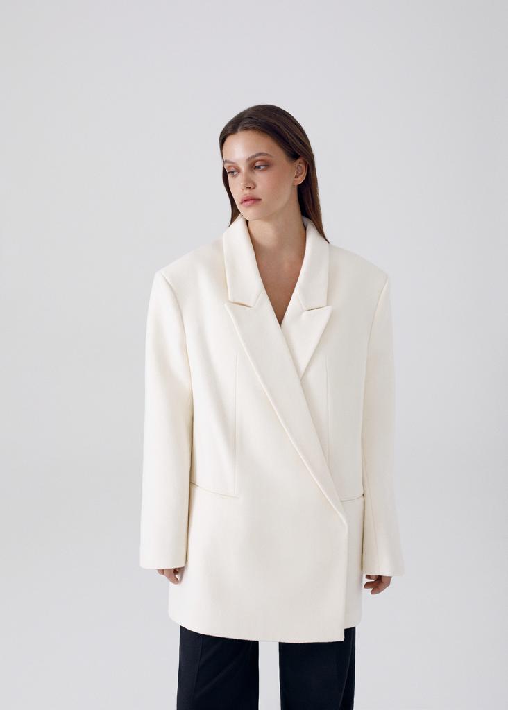 Cropped wool  coat
