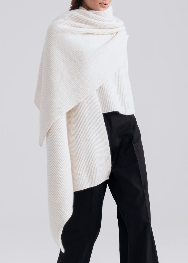 Oversized wool scarf