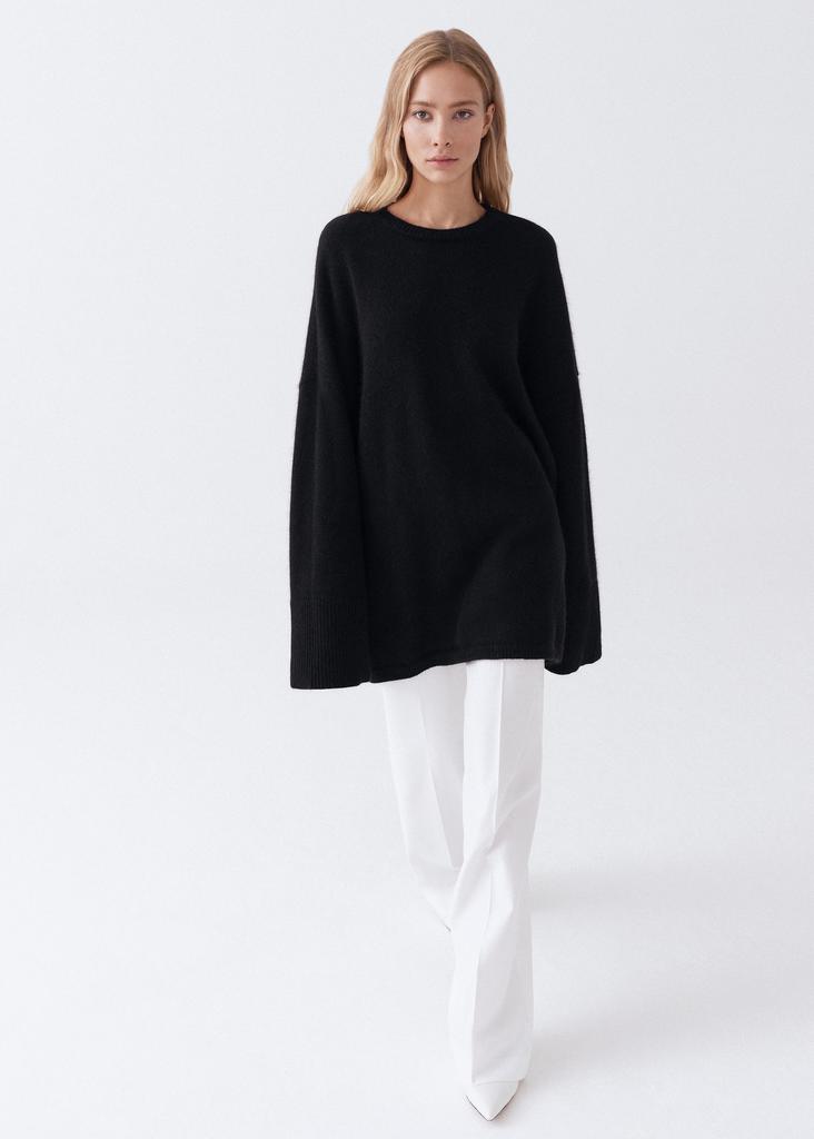 100% wool elongated oversized  jumper