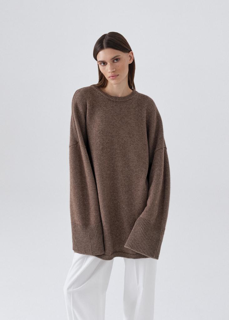 100% wool elongated oversized  jumper