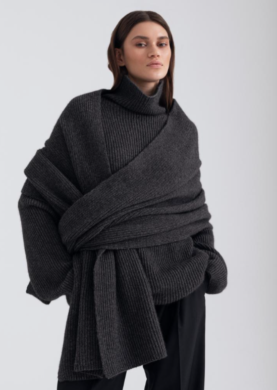 Oversized wool scarf