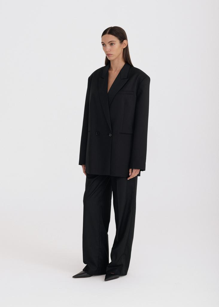 Double breasted wool blazer