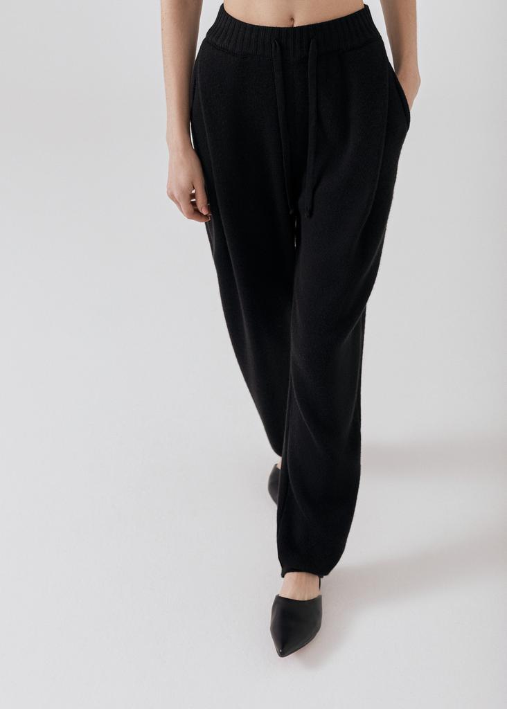 Merino wool knitted trousers