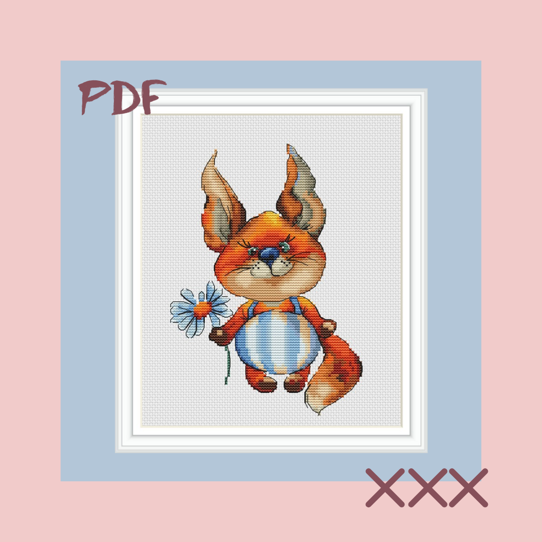 Схема для вышивки крестом "Любит не любит"