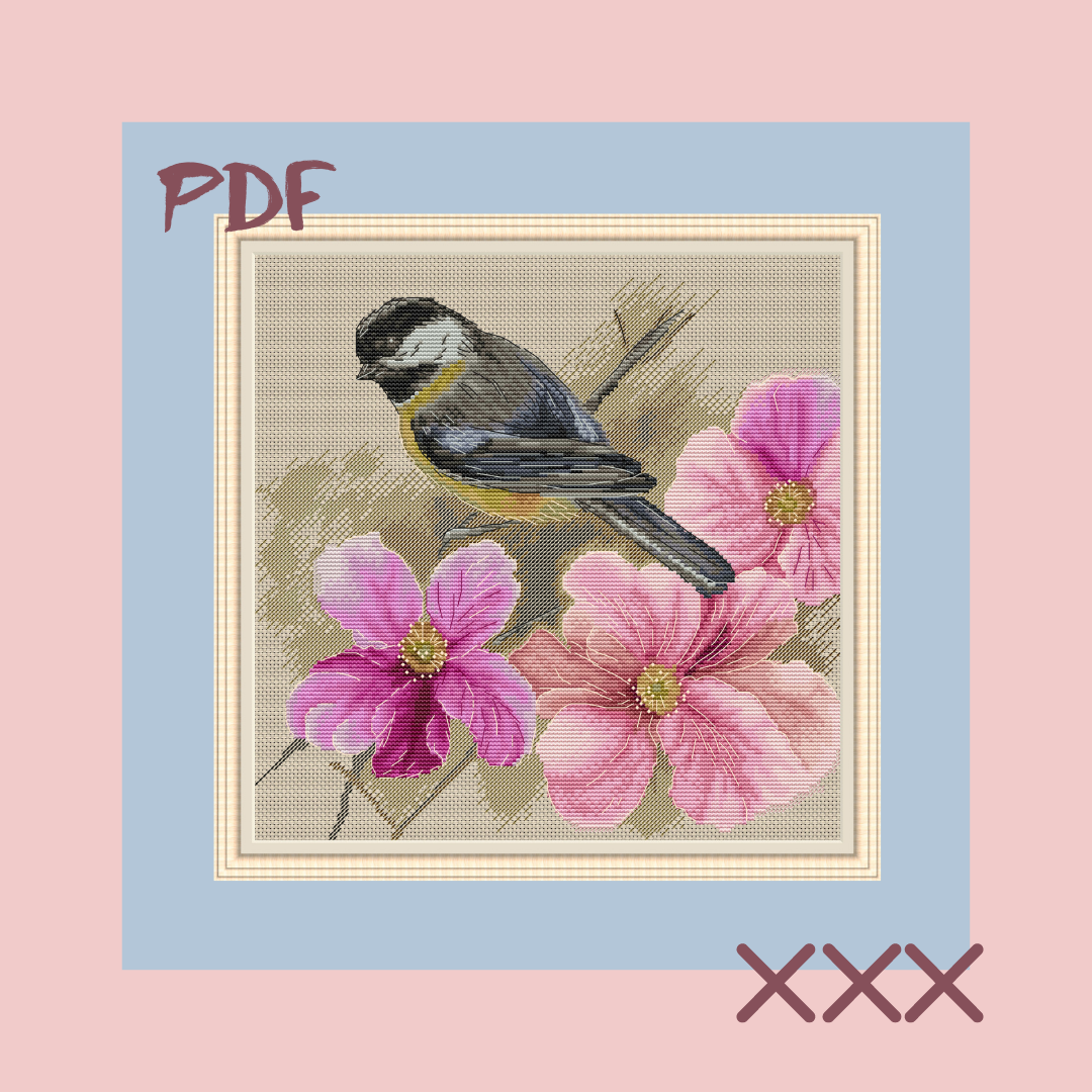 Схема для вышивки крестом "Шиповник"