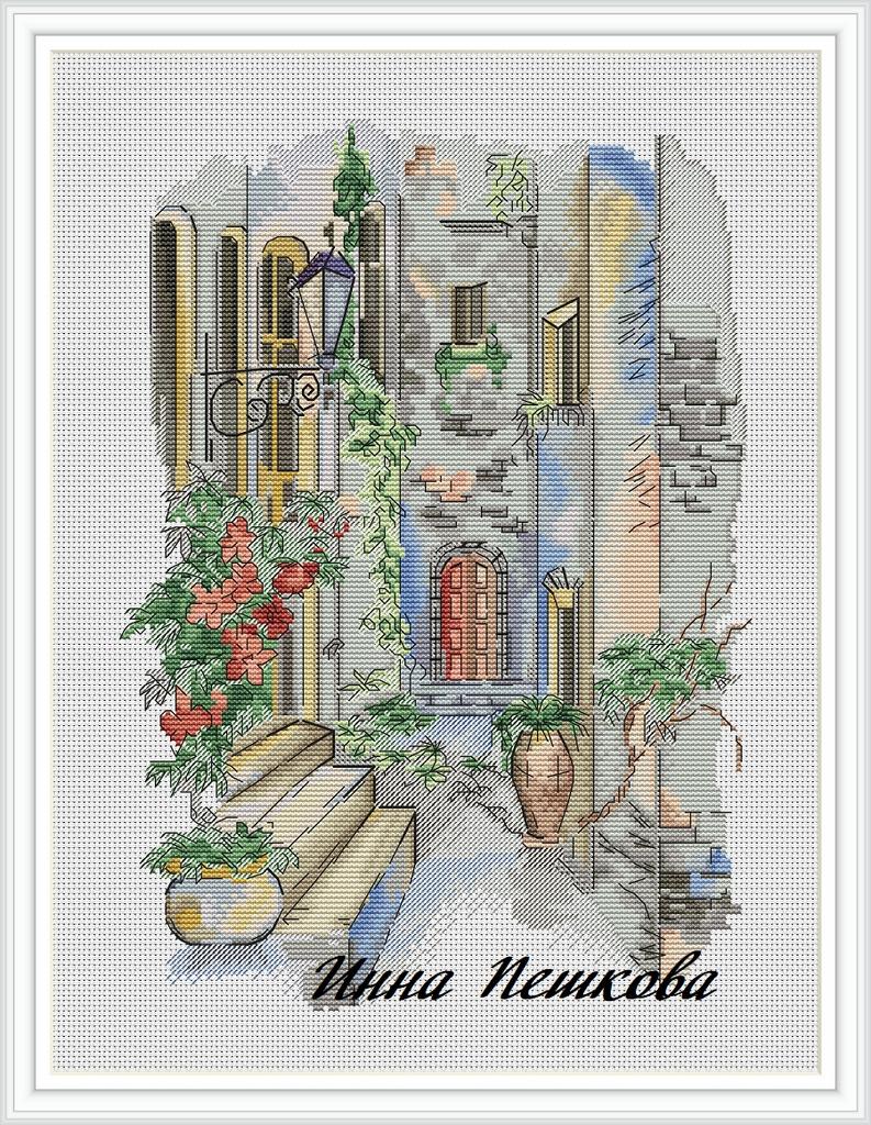 Схема для вышивки крестом "Уютная Италия"