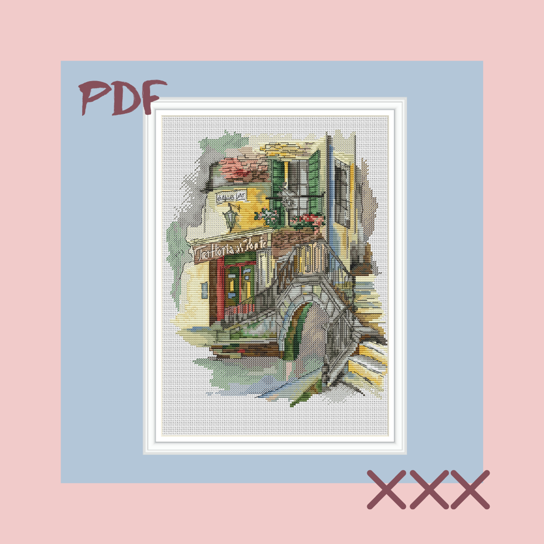 Схема для вышивки крестом "Мосты Венеции"